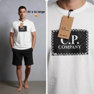 C.P. Company Men’s Lens Logo T-Shirt and Shorts Twin Set | Small to Large | Free UK Delivery