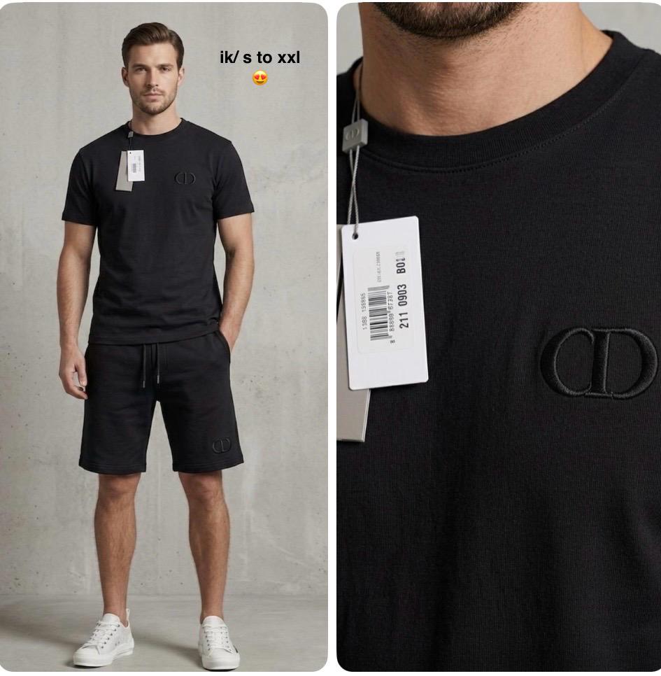 WhatsApp Image 2026-05-18 at 1.43.46 PM Dior Men's CD Icon Embroidery T-Shirt and Shorts Set | Premium Luxury Twin Pack | Free UK Delivery - Image 2