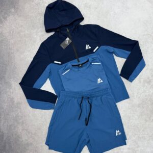 Montirex Men's 3-Piece Tracksuit Set | Windbreaker Jacket, Shorts & Tech T-Shirt | S to XL | Free UK Delivery