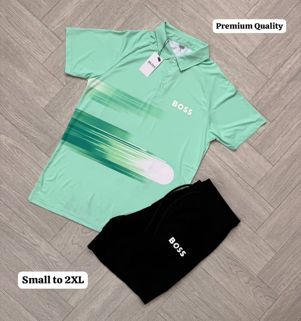 WhatsApp Image 2026-05-18 at 9.55.52 AM (3) BOSS Men's Graphic Tracksuit Polo Shirt and Shorts Set | Small to 2XL | Free UK Delivery - Image 6