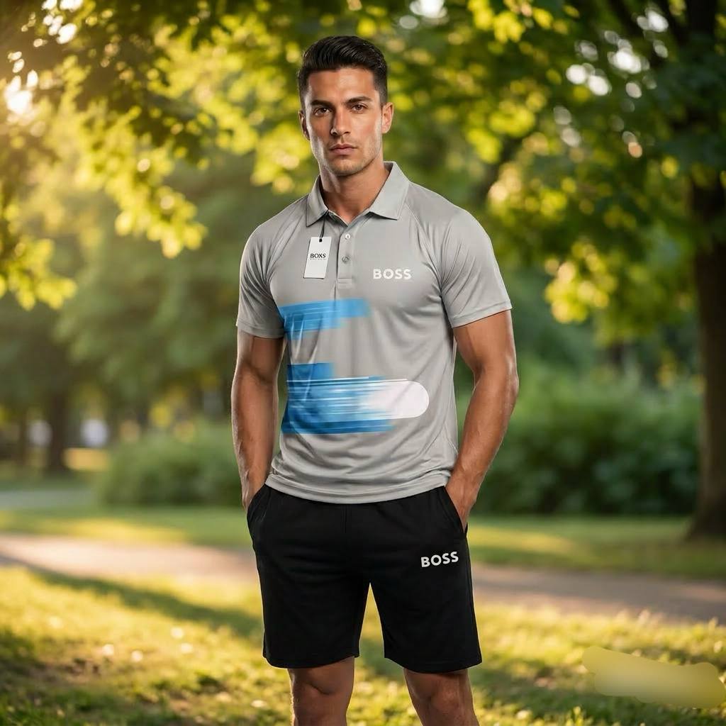WhatsApp Image 2026-05-18 at 9.55.53 AM (2) BOSS Men's Graphic Tracksuit Polo Shirt and Shorts Set | Small to 2XL | Free UK Delivery - Image 5