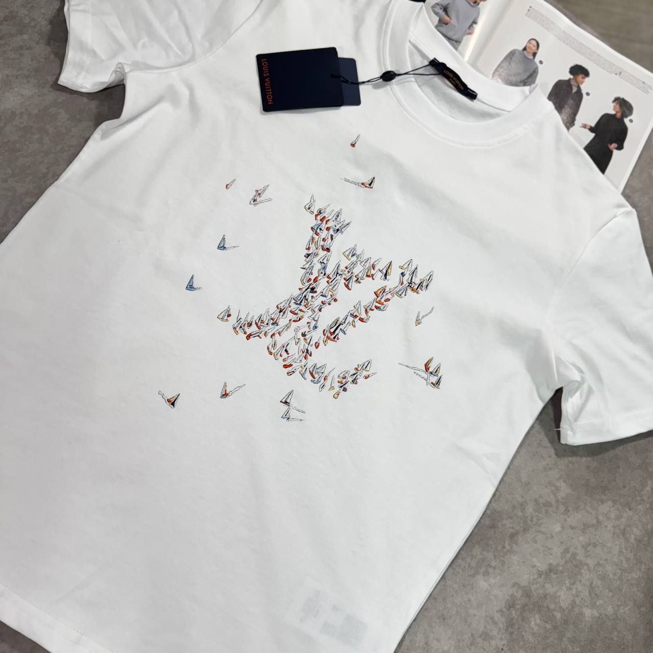 WhatsApp Image 2026-05-20 at 11.44.40 AM (2) Louis Vuitton Men's Monogram Sailboat Graphic T-Shirt | Luxury Designer Crewneck | Free UK Delivery - Image 3